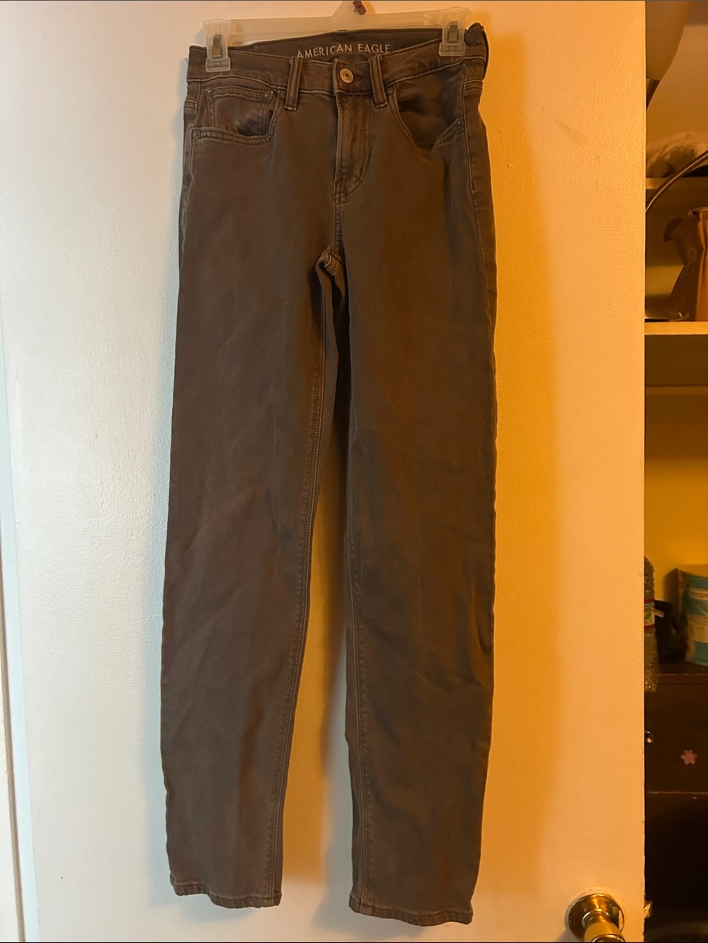 American Eagle Olive-Toned Straight Leg Jeans